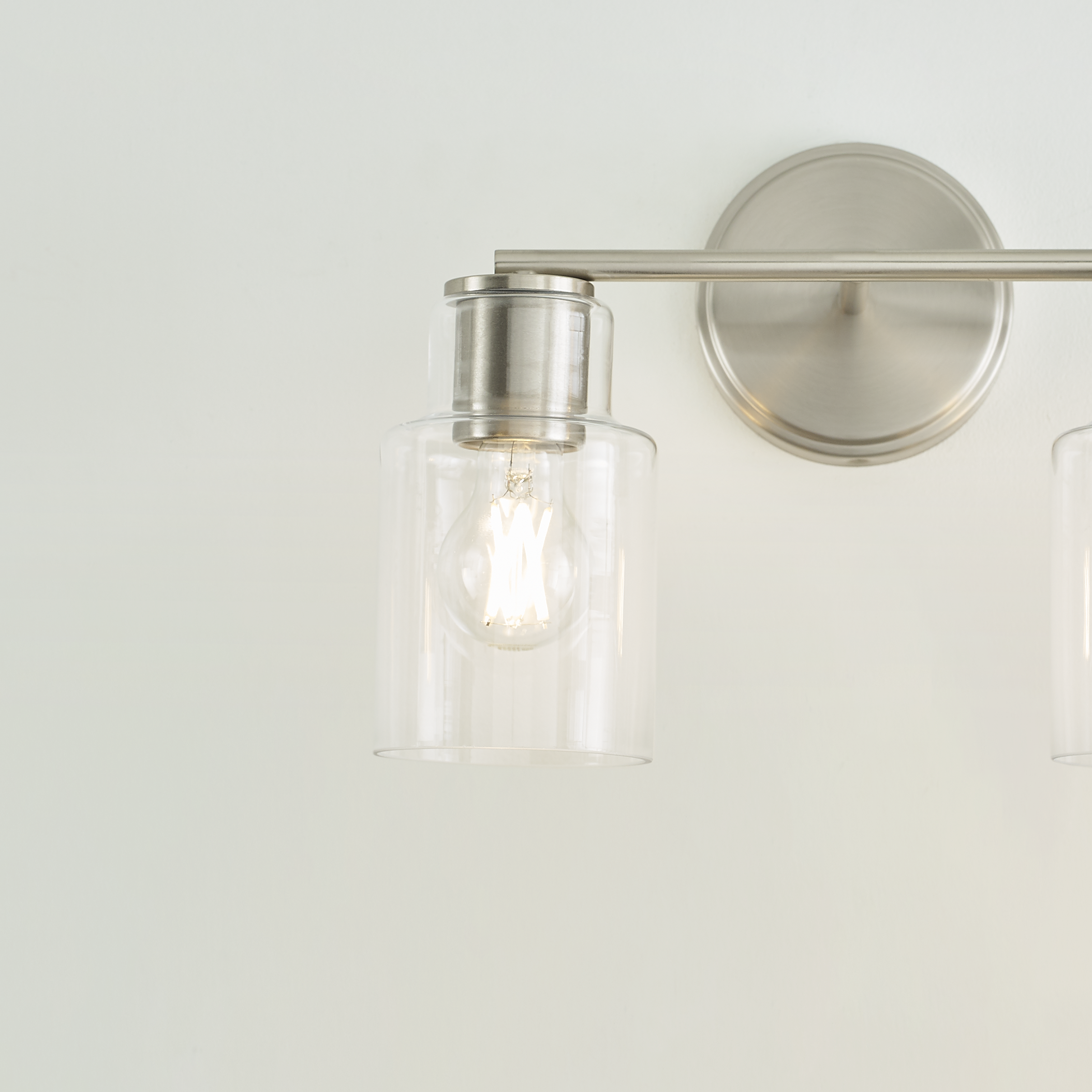 Sayward 2-Light Bath Sconce | Brushed Steel Bulb(s) Not Included