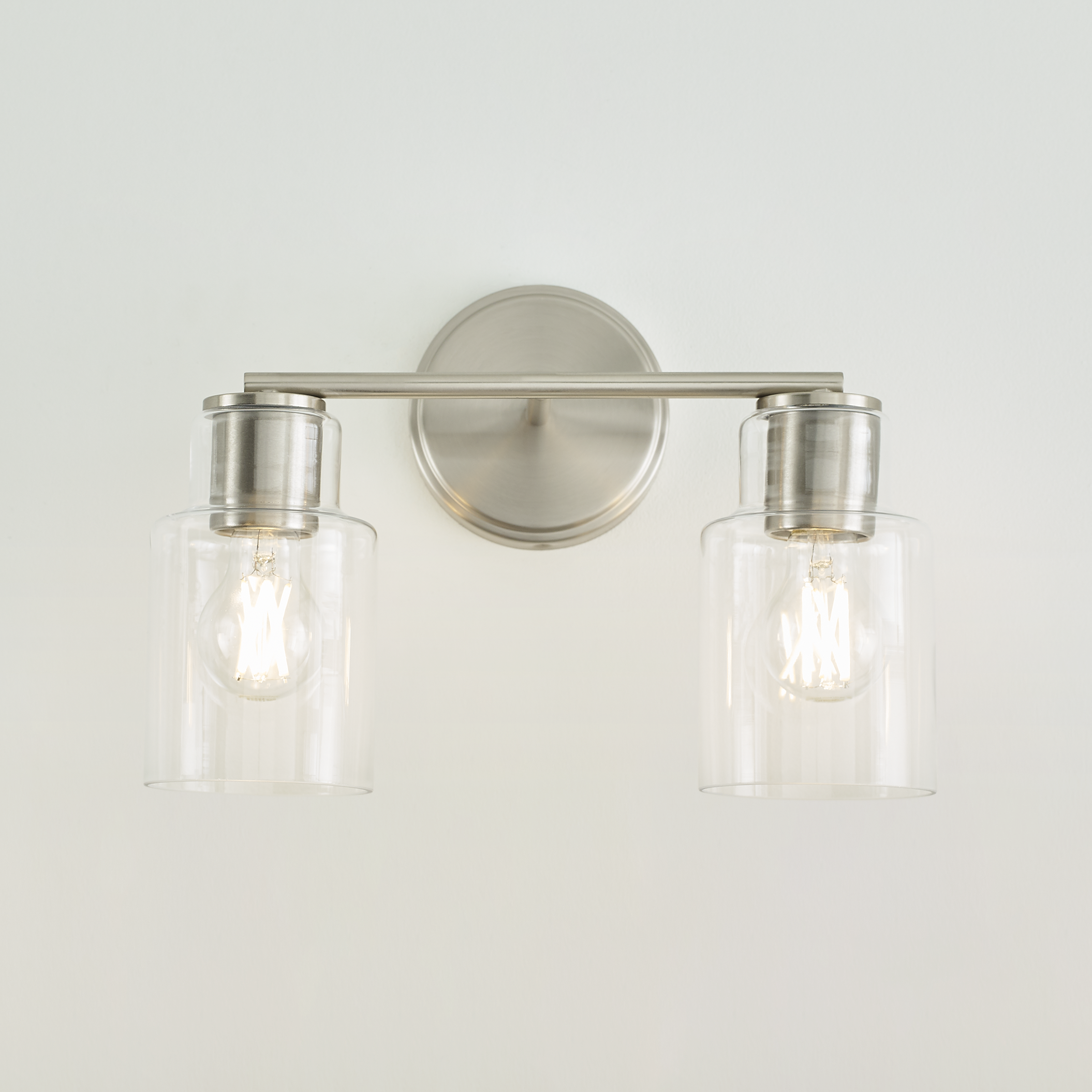 Sayward 2-Light Bath Sconce | Brushed Steel Bulb(s) Not Included