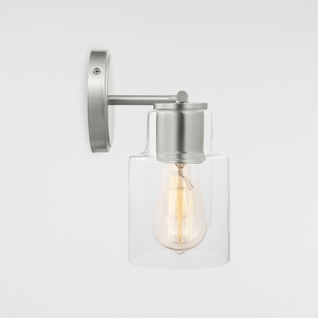 Sayward 2-Light Bath Sconce | Brushed Steel Bulb(s) Not Included