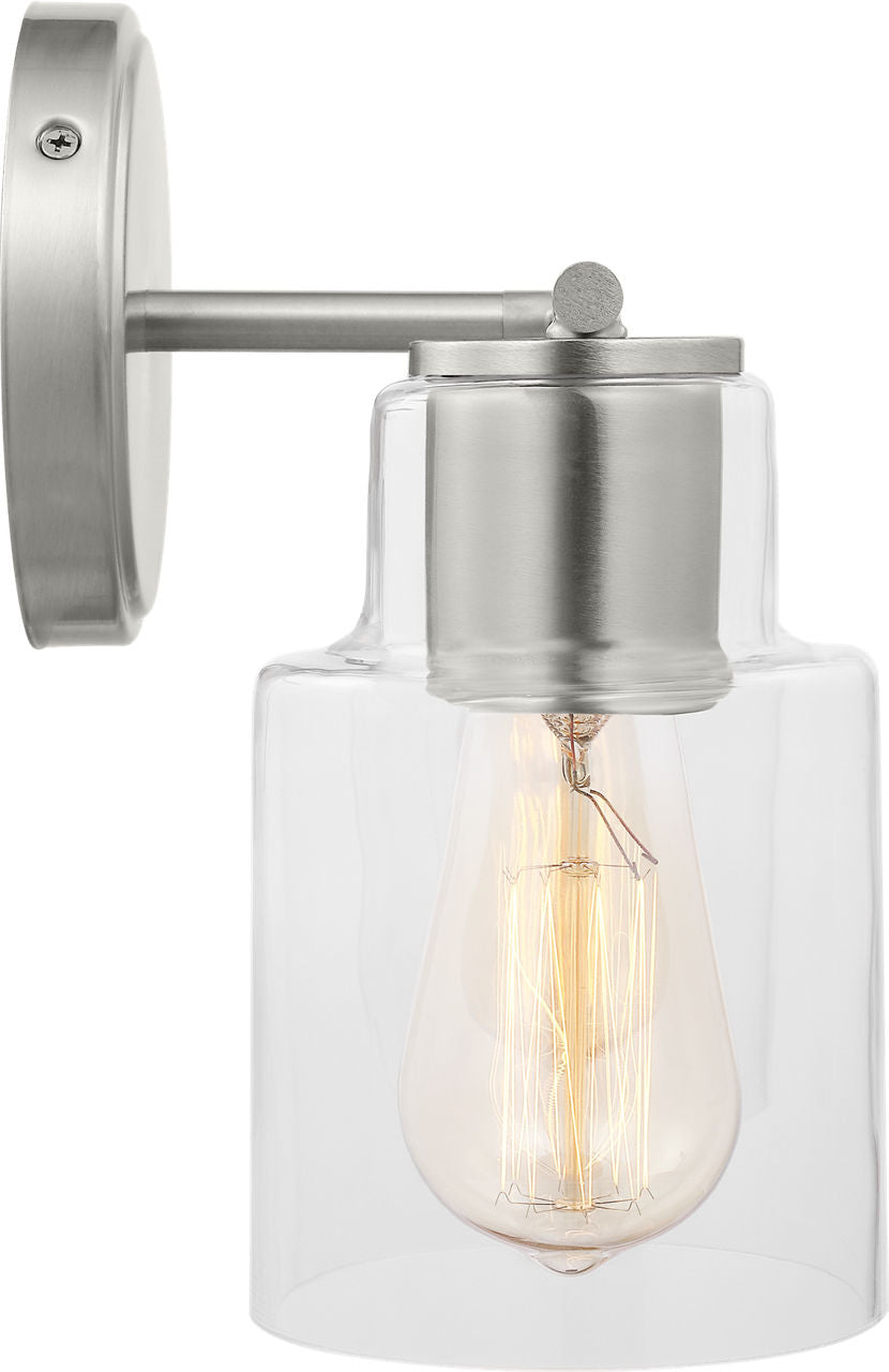 Sayward 2-Light Bath Sconce | Brushed Steel Bulb(s) Not Included