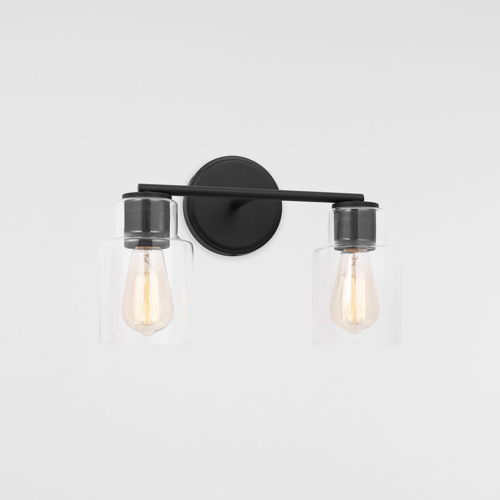 Sayward 2-Light Bath Sconce | Midnight Black Bulb(s) Not Included