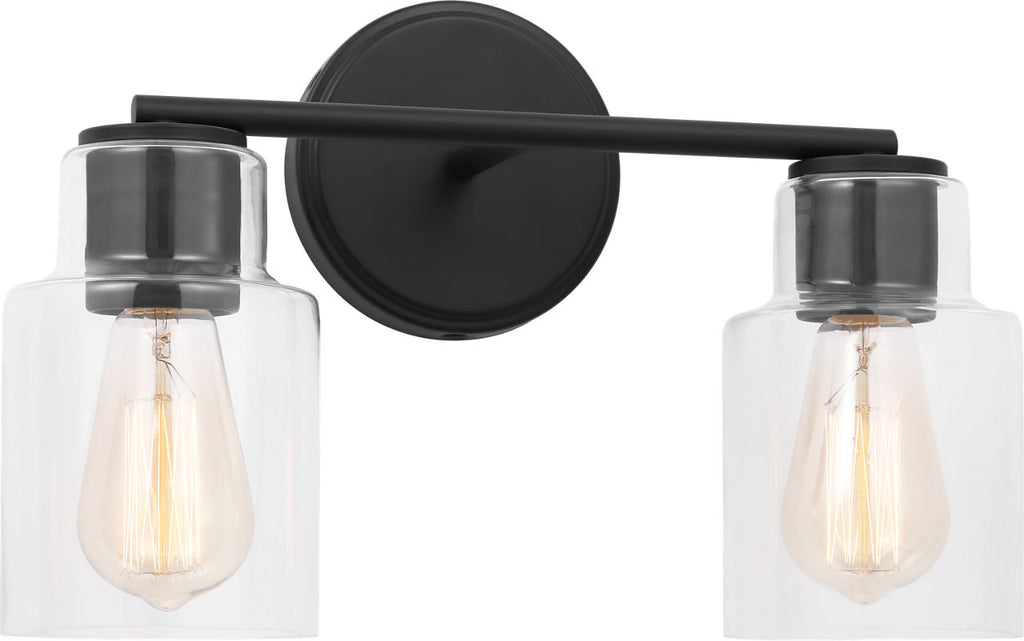 Sayward 2-Light Bath Sconce | Midnight Black Bulb(s) Not Included