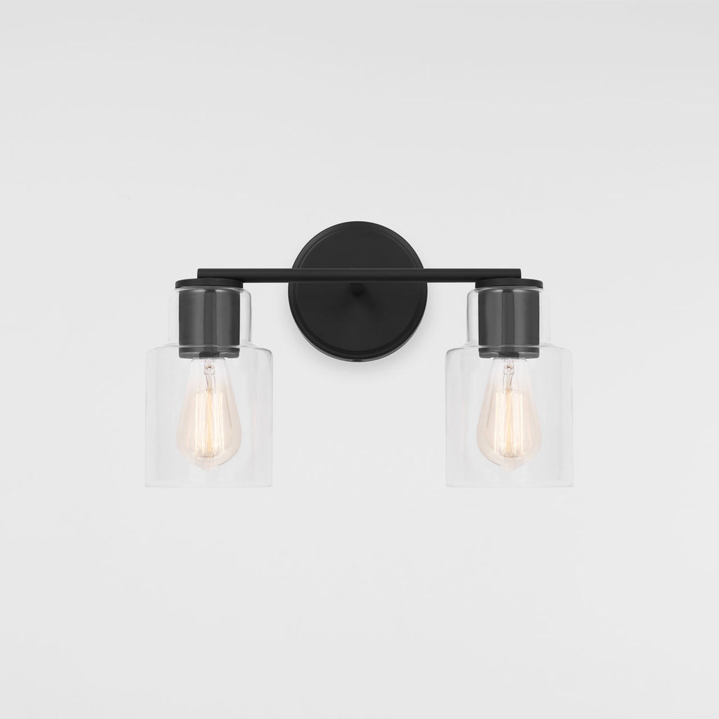Sayward 2-Light Bath Sconce | Midnight Black Bulb(s) Not Included