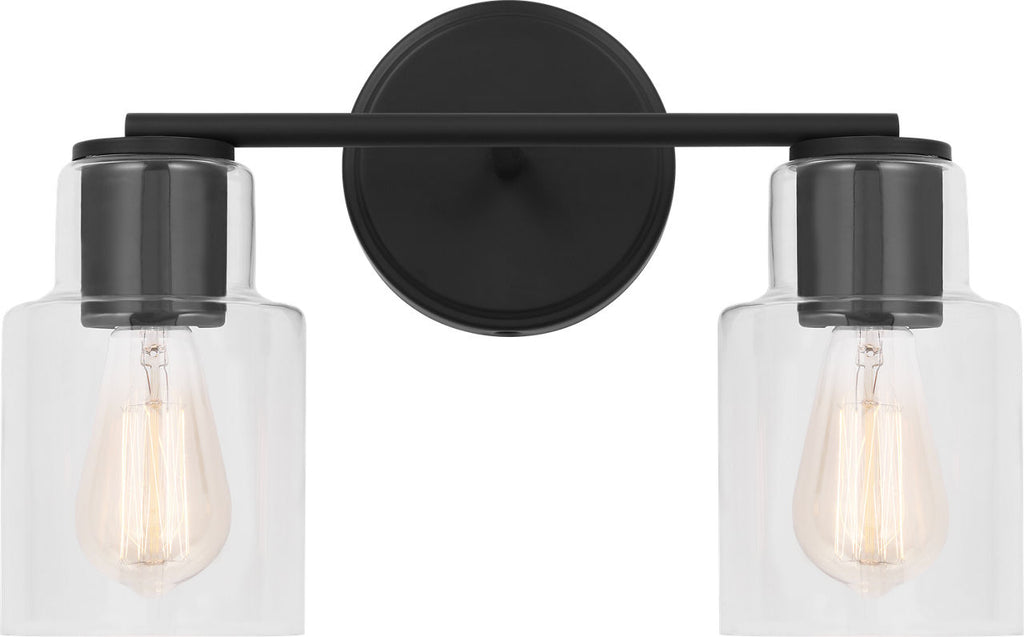 Sayward 2-Light Bath Sconce | Midnight Black Bulb(s) Not Included