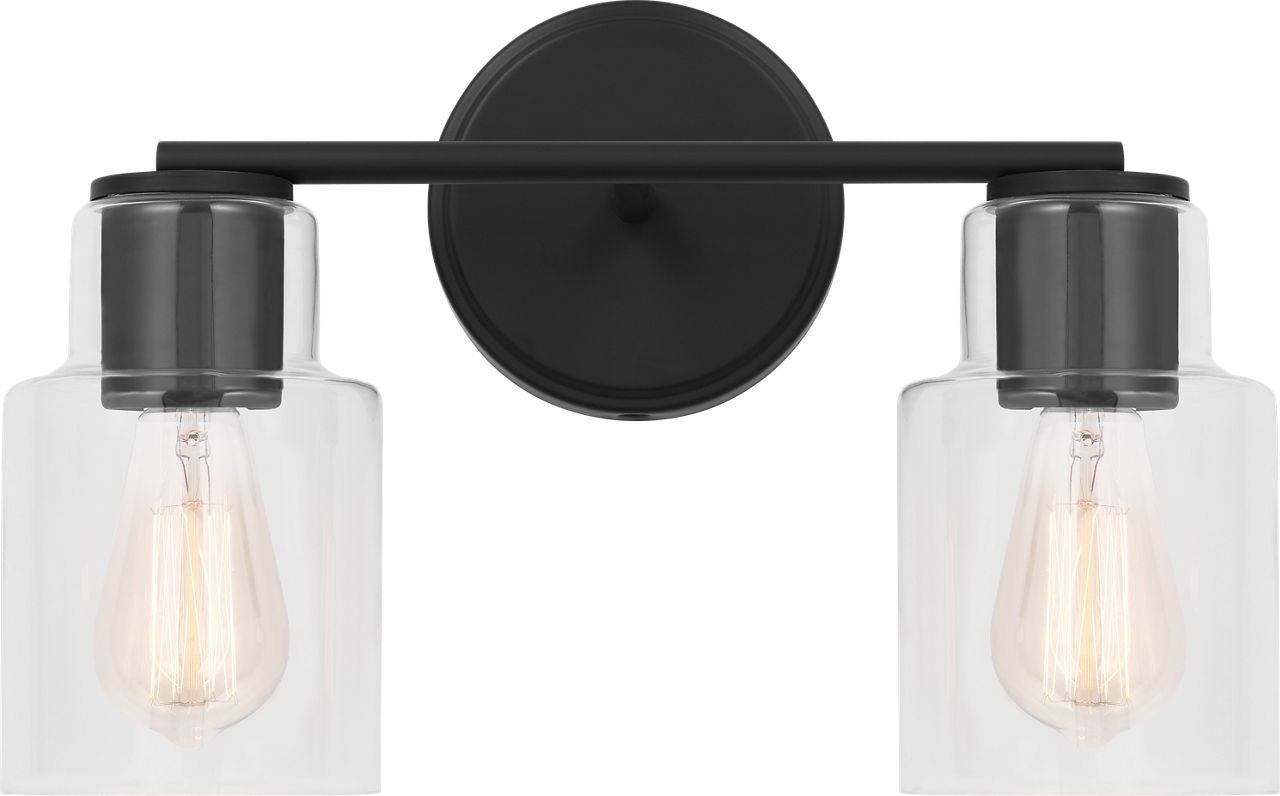Sayward 2-Light Bath Sconce | Midnight Black Bulb(s) Not Included