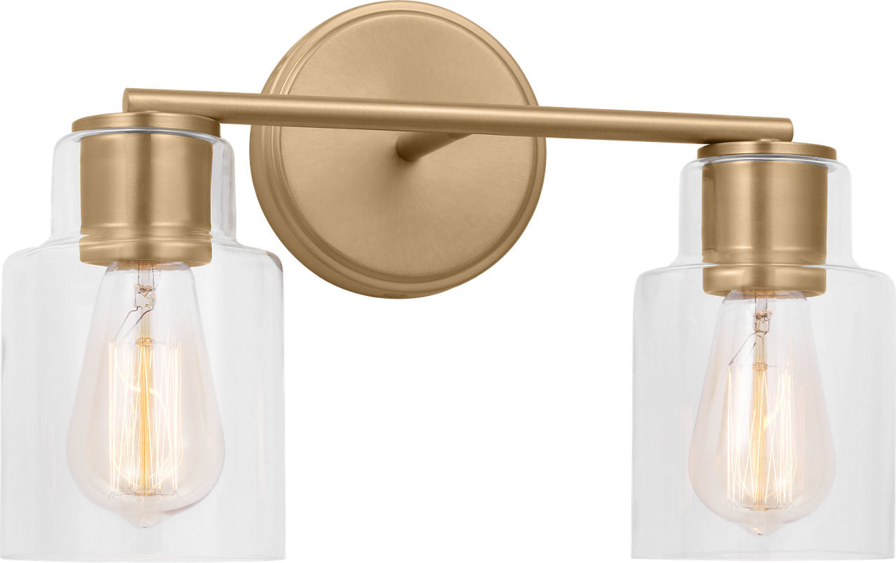 Sayward 2-Light Bath Sconce | Satin Brass Bulb(s) Not Included