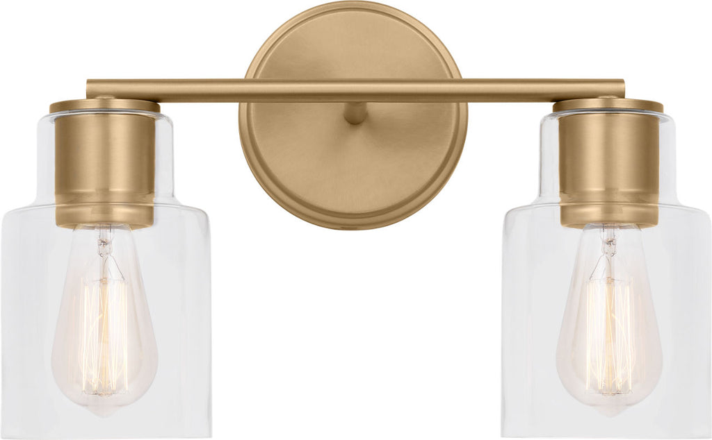 Sayward 2-Light Bath Sconce | Satin Brass Bulb(s) Not Included
