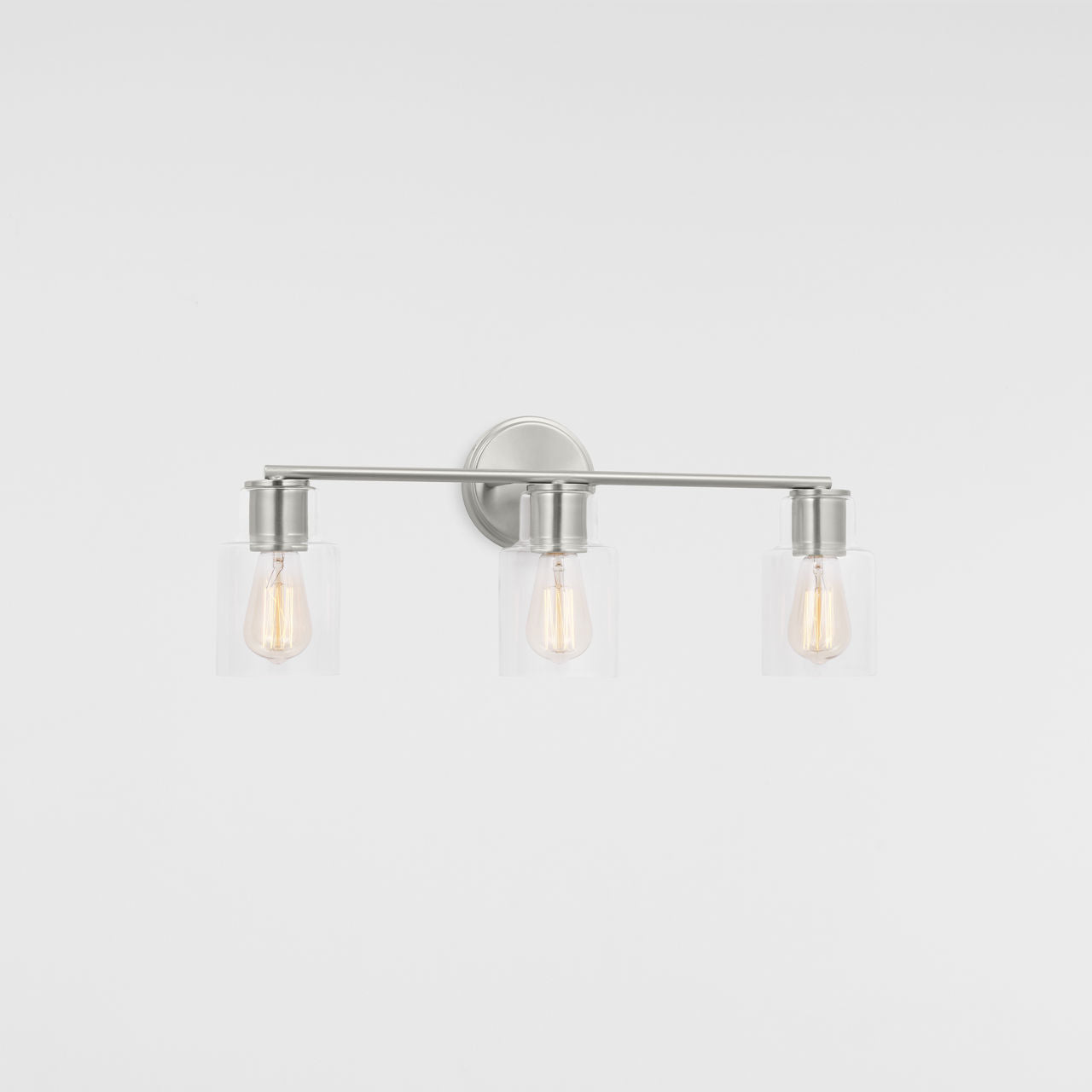 Sayward 3-Light Bath Sconce | Brushed Steel Bulb(s) Not Included
