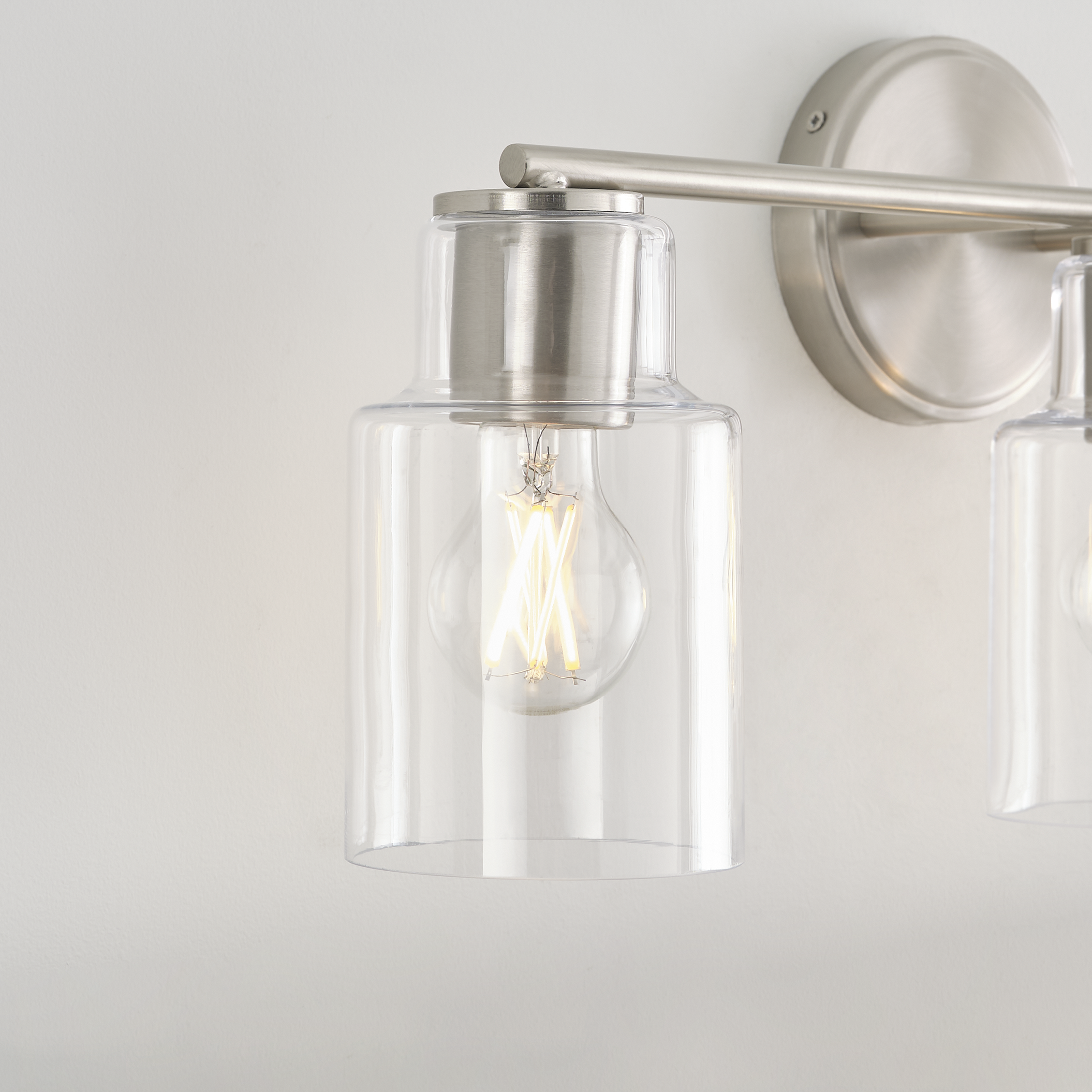 Sayward 3-Light Bath Sconce | Brushed Steel Bulb(s) Not Included