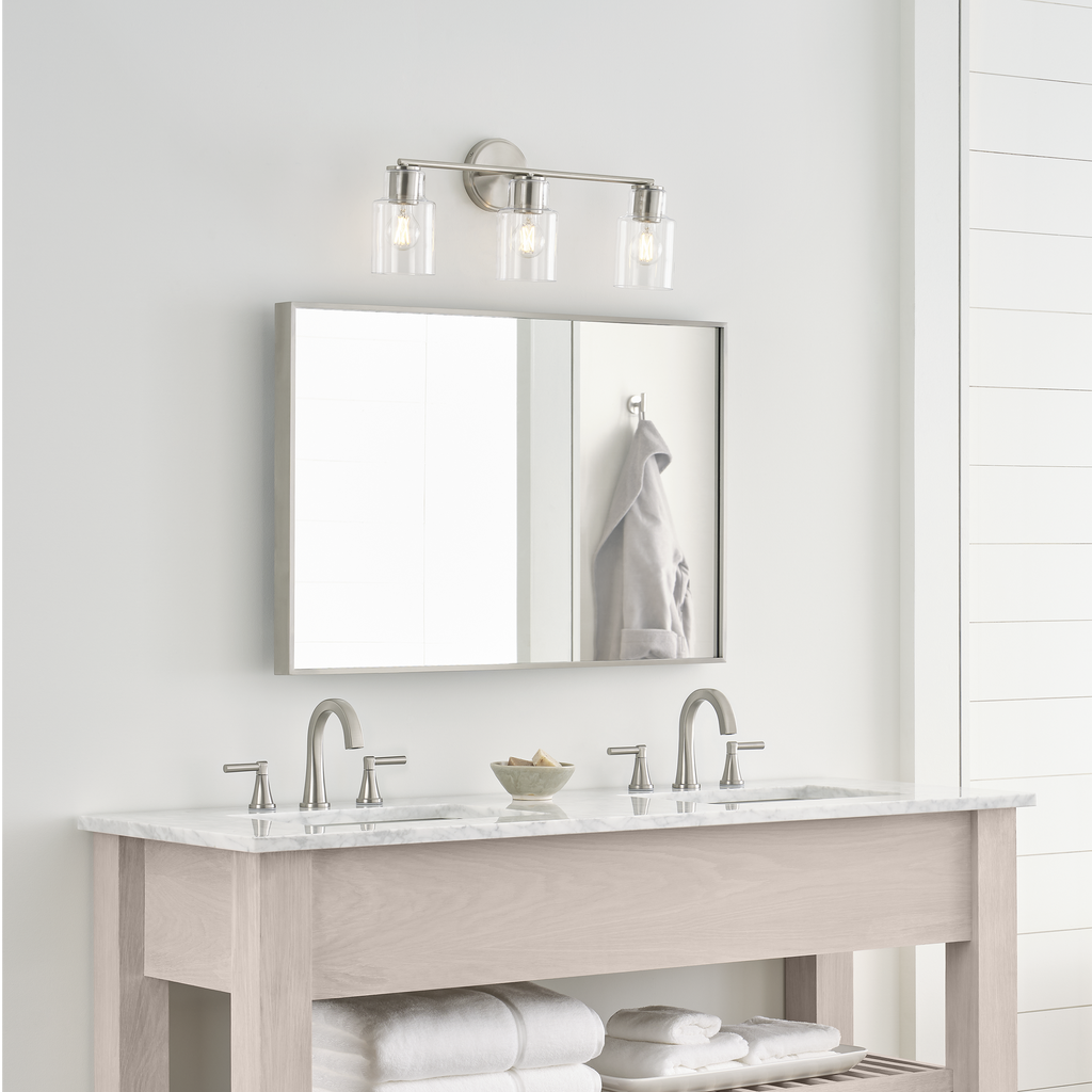 Sayward 3-Light Bath Sconce | Brushed Steel Bulb(s) Not Included