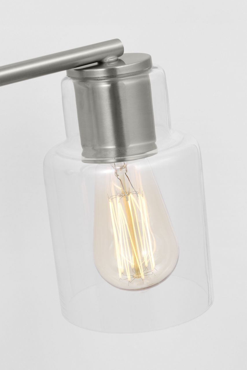 Sayward 3-Light Bath Sconce | Brushed Steel Bulb(s) Included