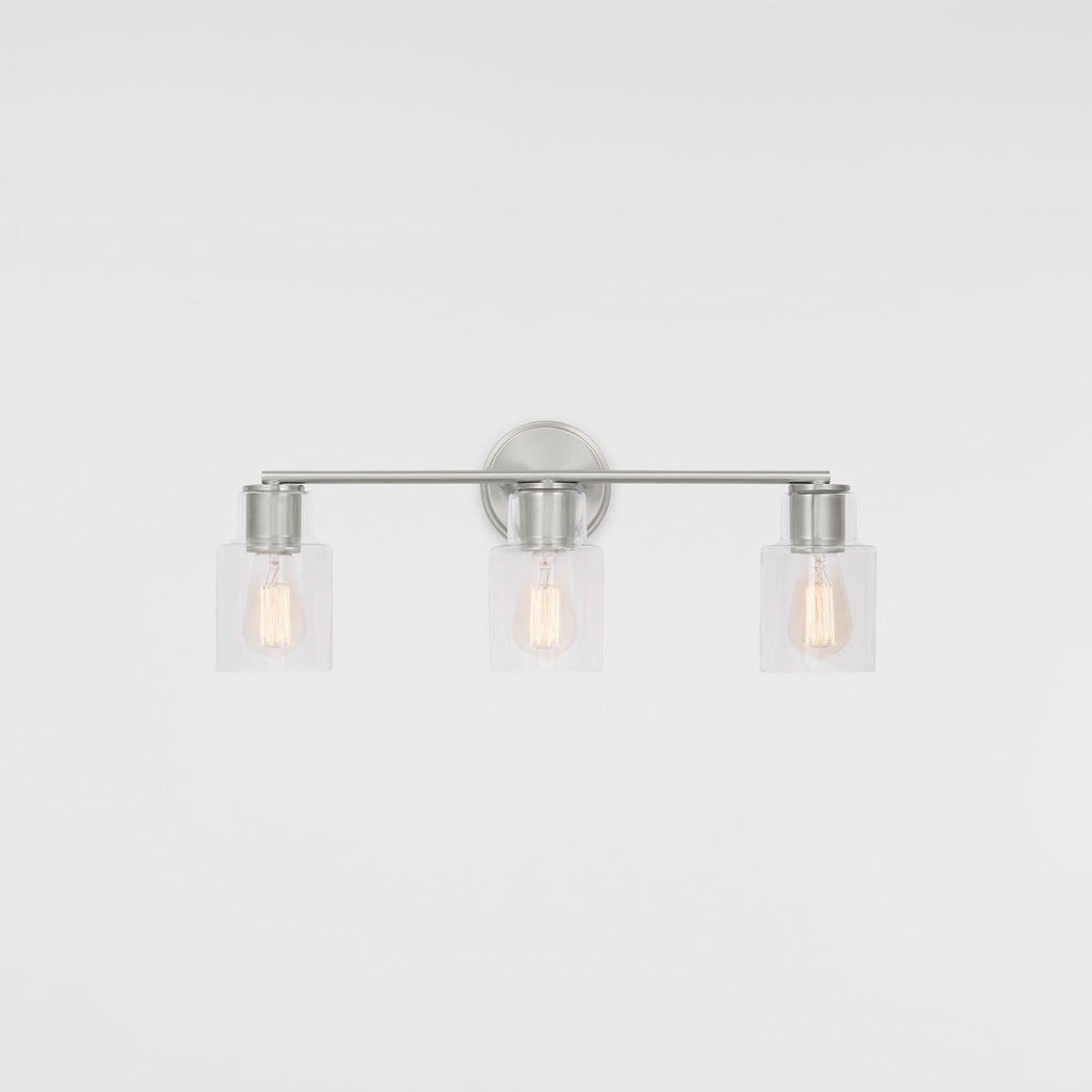 Sayward 3-Light Bath Sconce | Brushed Steel Bulb(s) Not Included