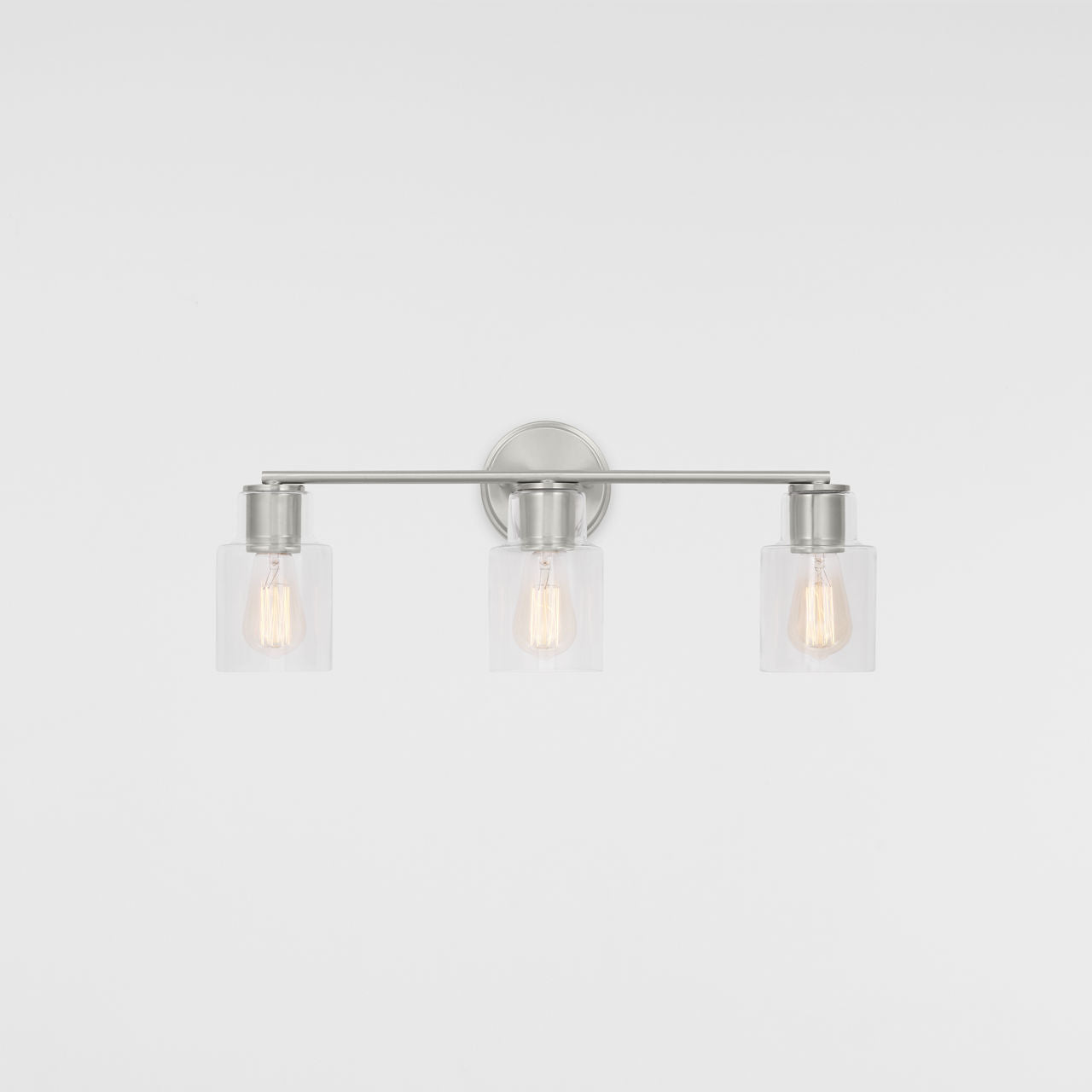 Sayward 3-Light Bath Sconce | Brushed Steel Bulb(s) Included