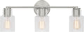 Sayward 3-Light Bath Sconce | Brushed Steel Bulb(s) Included