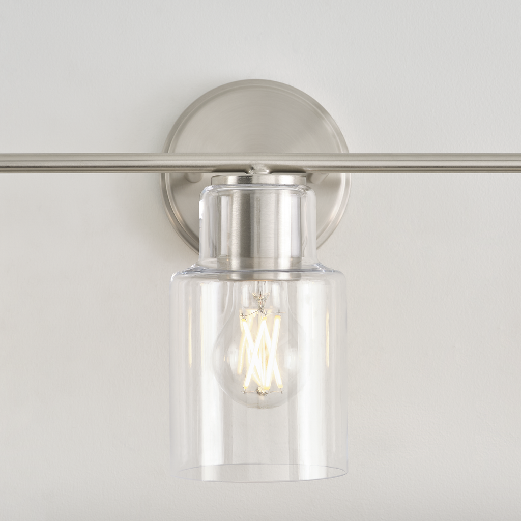 Sayward 3-Light Bath Sconce | Brushed Steel Bulb(s) Not Included
