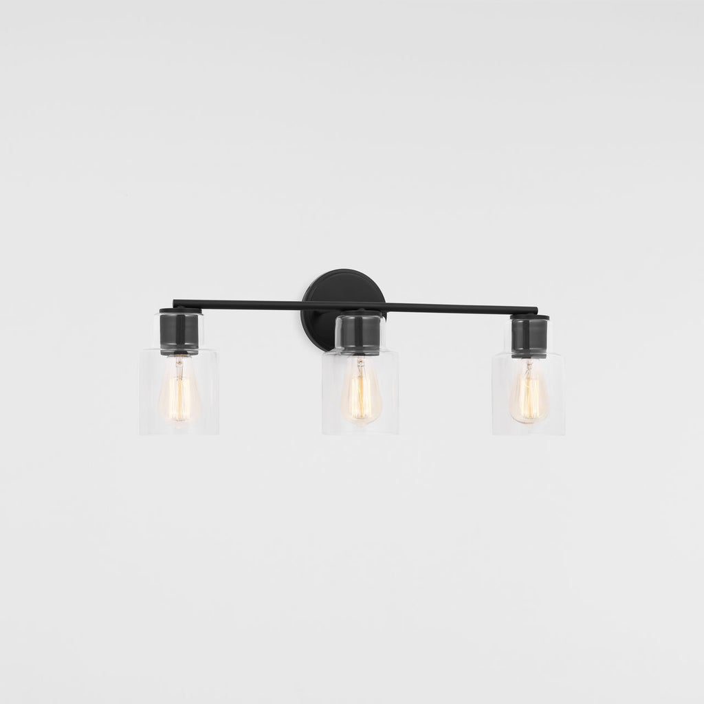 Sayward 3-Light Bath Sconce | Midnight Black Bulb(s) Included