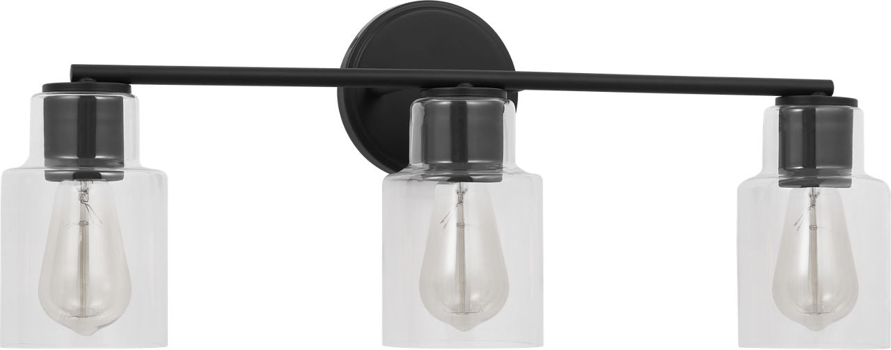 Sayward 3-Light Bath Sconce | Midnight Black Bulb(s) Not Included