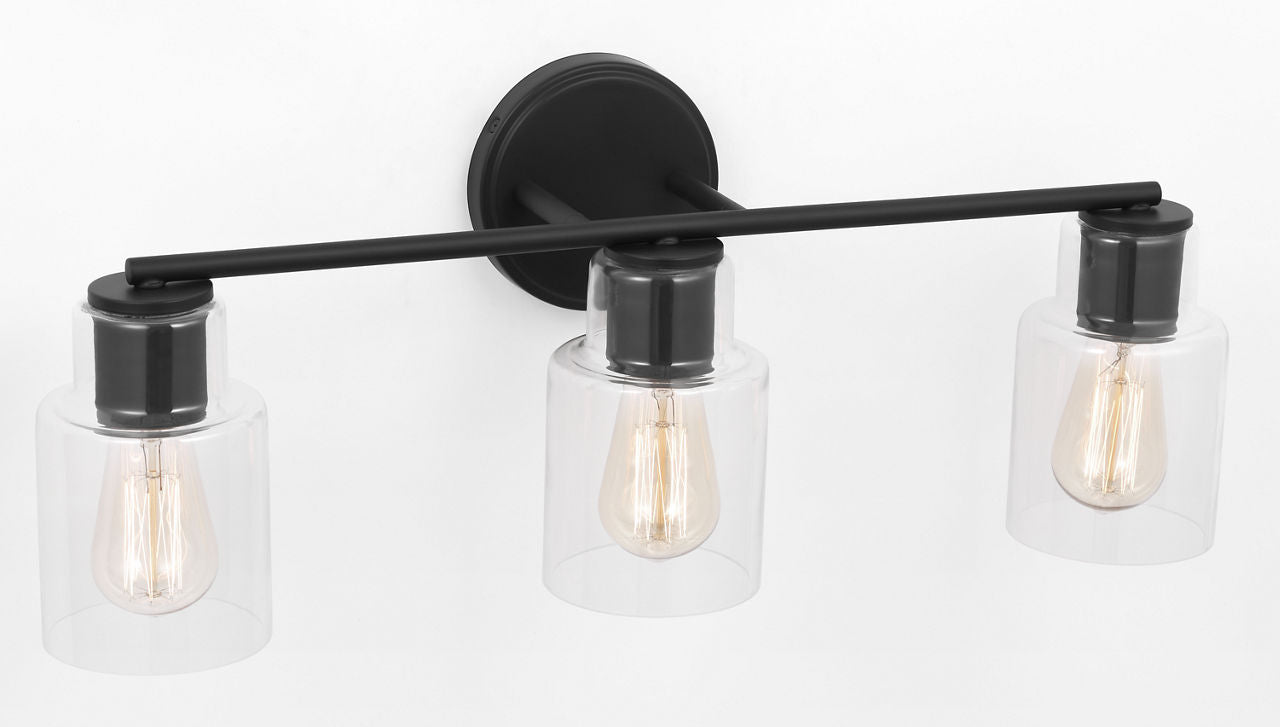 Sayward 3-Light Bath Sconce | Midnight Black Bulb(s) Not Included