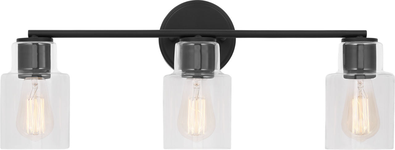 Sayward 3-Light Bath Sconce | Midnight Black Bulb(s) Not Included