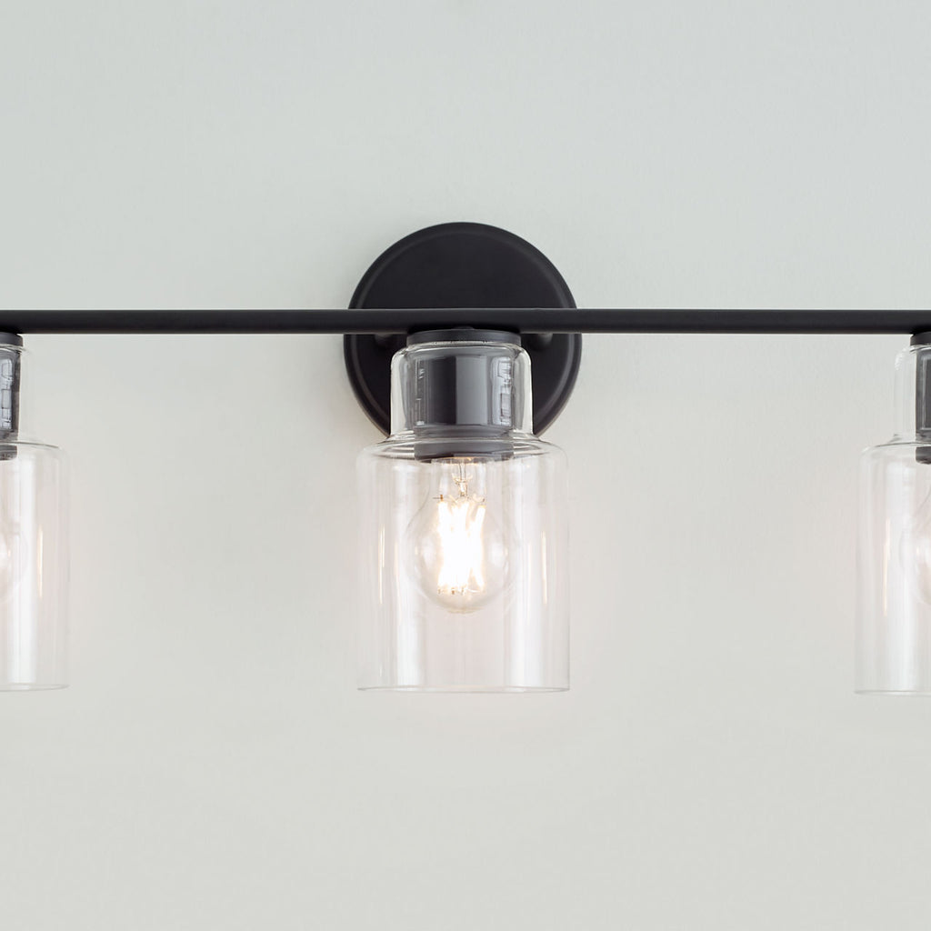 Sayward 3-Light Bath Sconce | Midnight Black Bulb(s) Not Included