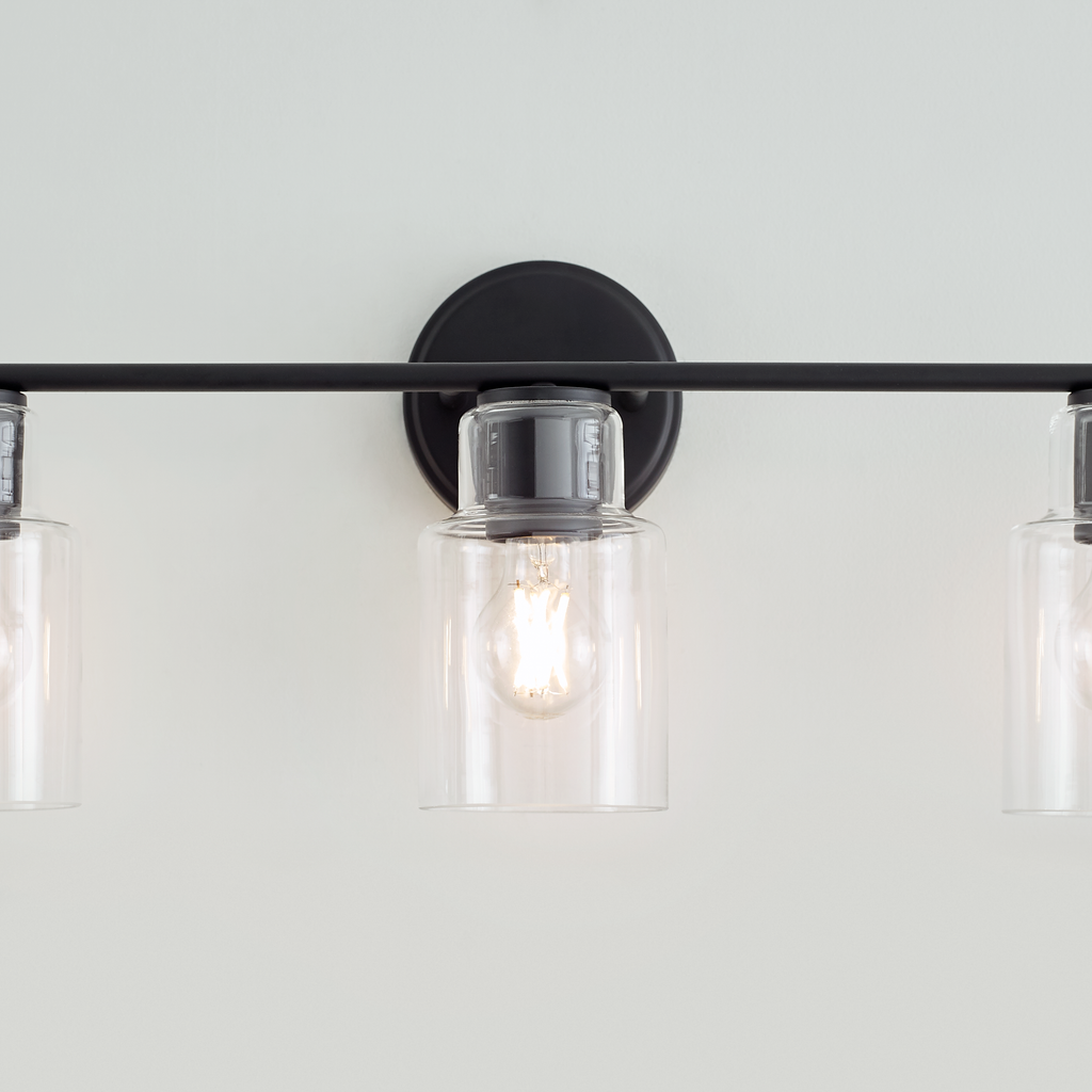 Sayward 3-Light Bath Sconce | Midnight Black Bulb(s) Not Included