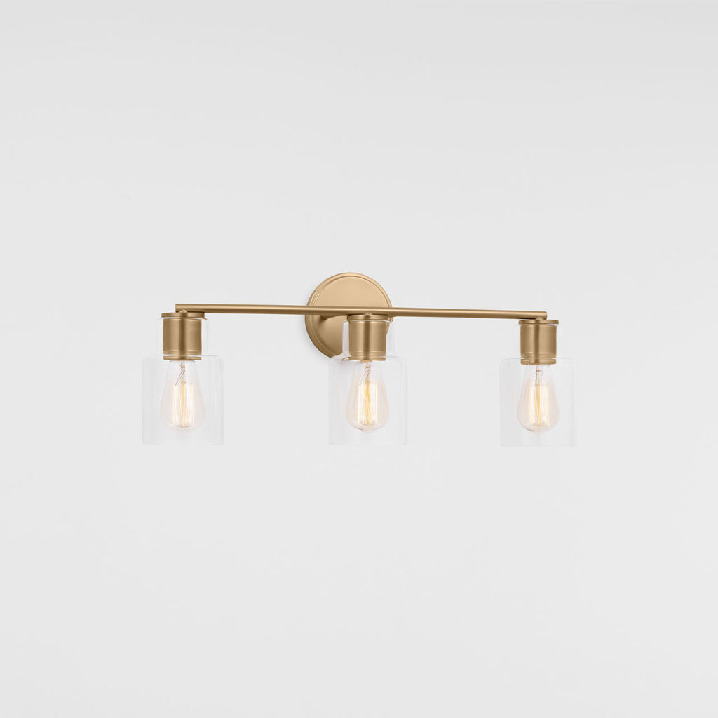 Sayward 3-Light Bath Sconce | Satin Brass Bulb(s) Included