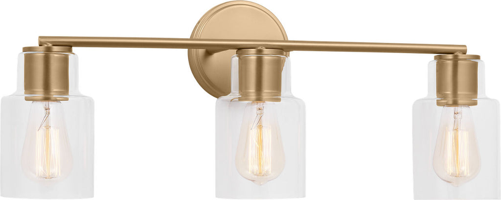 Sayward 3-Light Bath Sconce | Satin Brass Bulb(s) Not Included