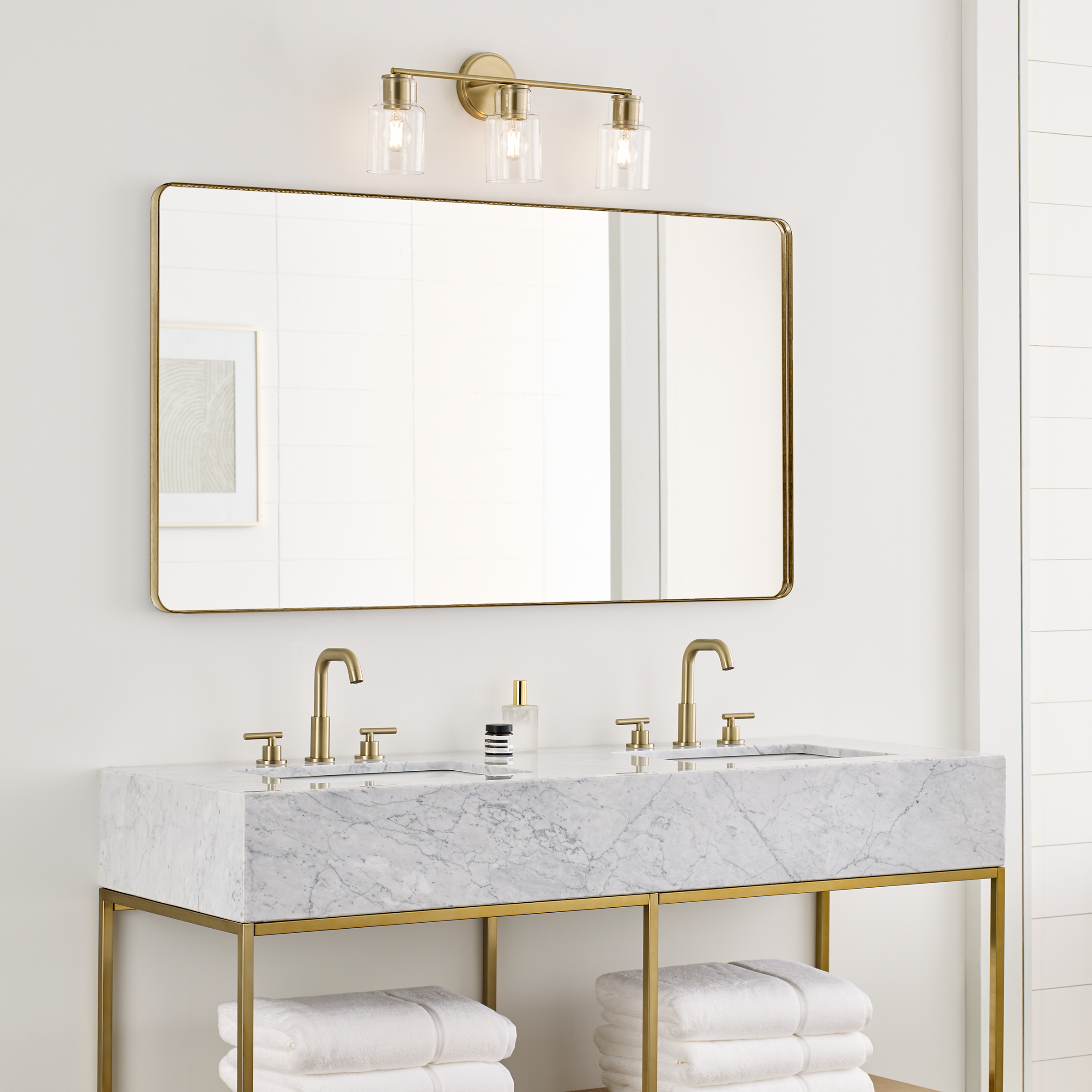 Sayward 3-Light Bath Sconce | Satin Brass Bulb(s) Not Included