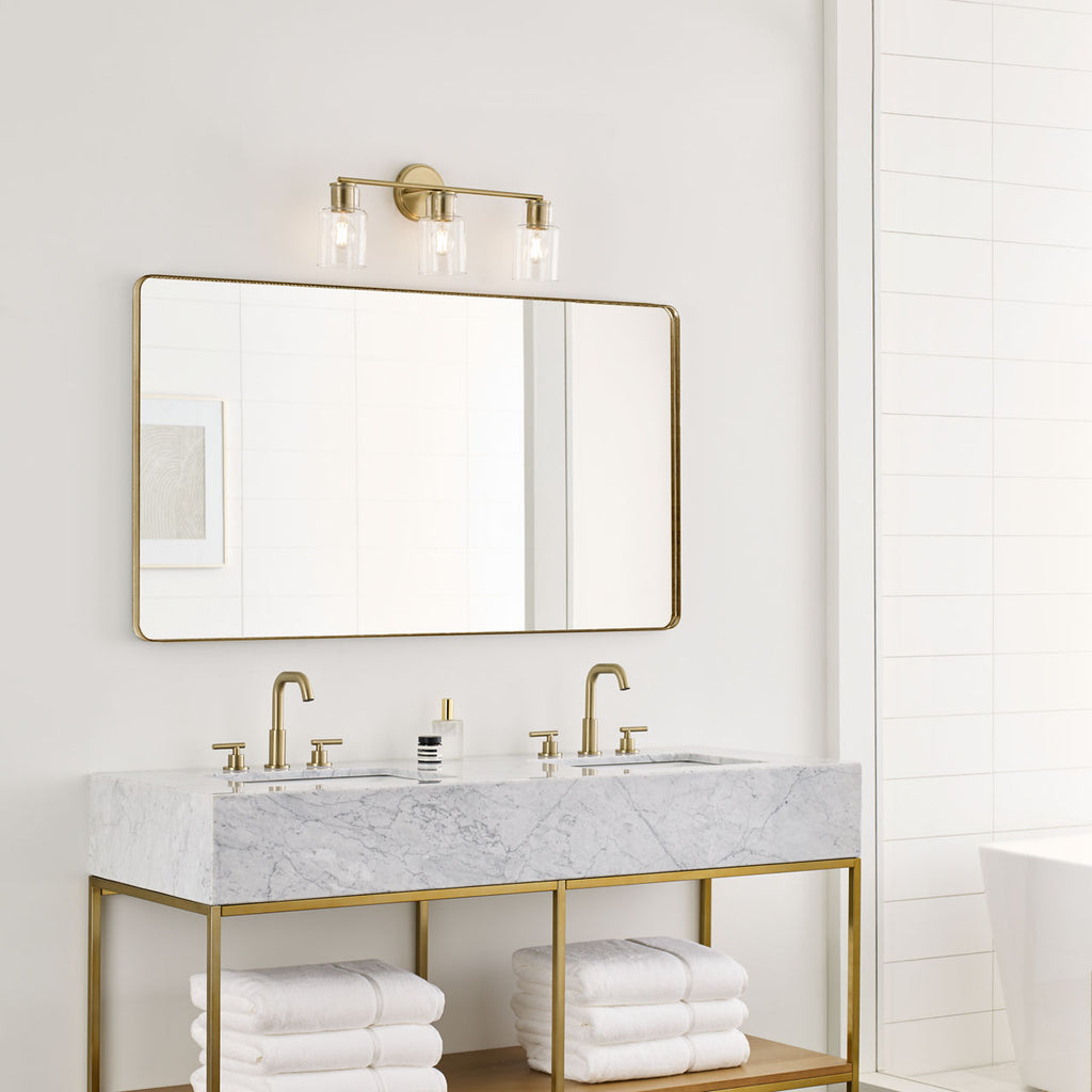Sayward 3-Light Bath Sconce | Satin Brass Bulb(s) Included