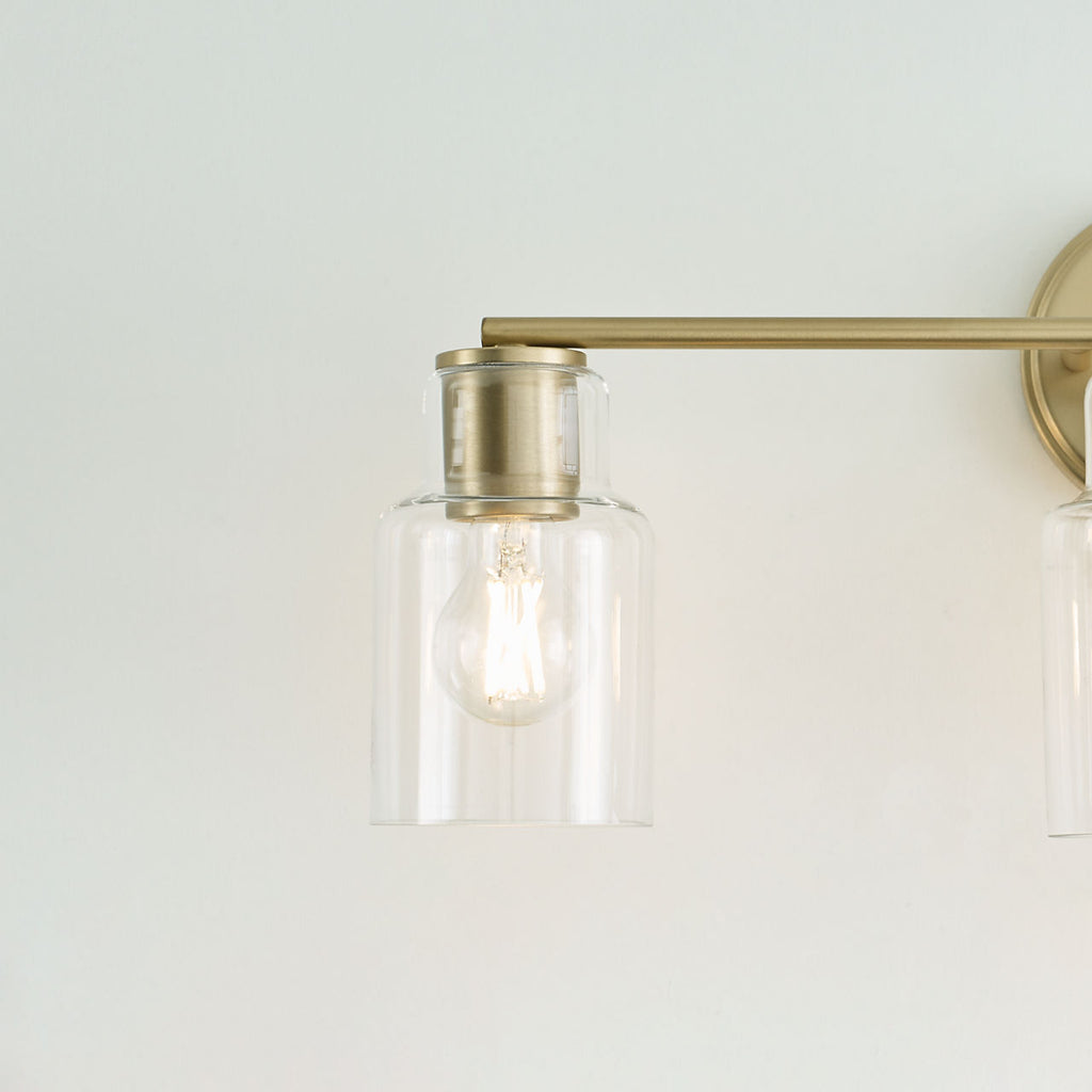 Sayward 3-Light Bath Sconce | Satin Brass Bulb(s) Included