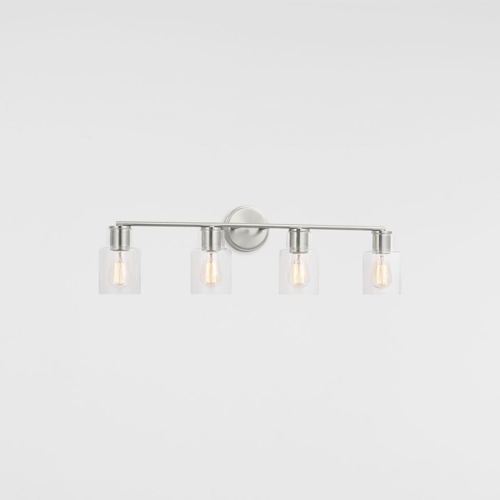 Sayward 4-Light Bath Sconce | Brushed Steel Bulb(s) Not Included