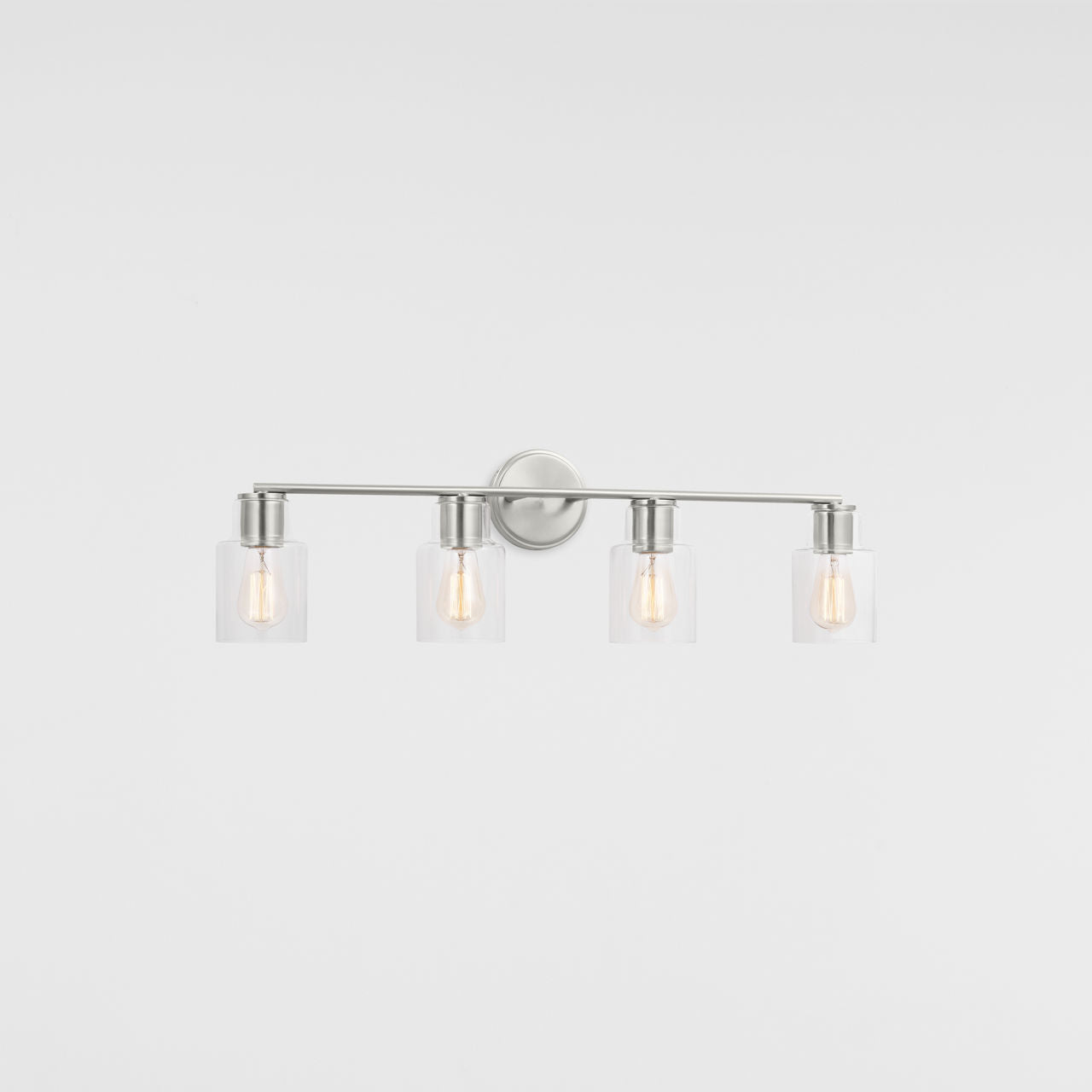 Sayward 4-Light Bath Sconce | Brushed Steel Bulb(s) Not Included