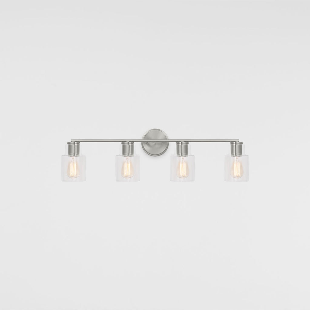 Sayward 4-Light Bath Sconce | Brushed Steel Bulb(s) Not Included