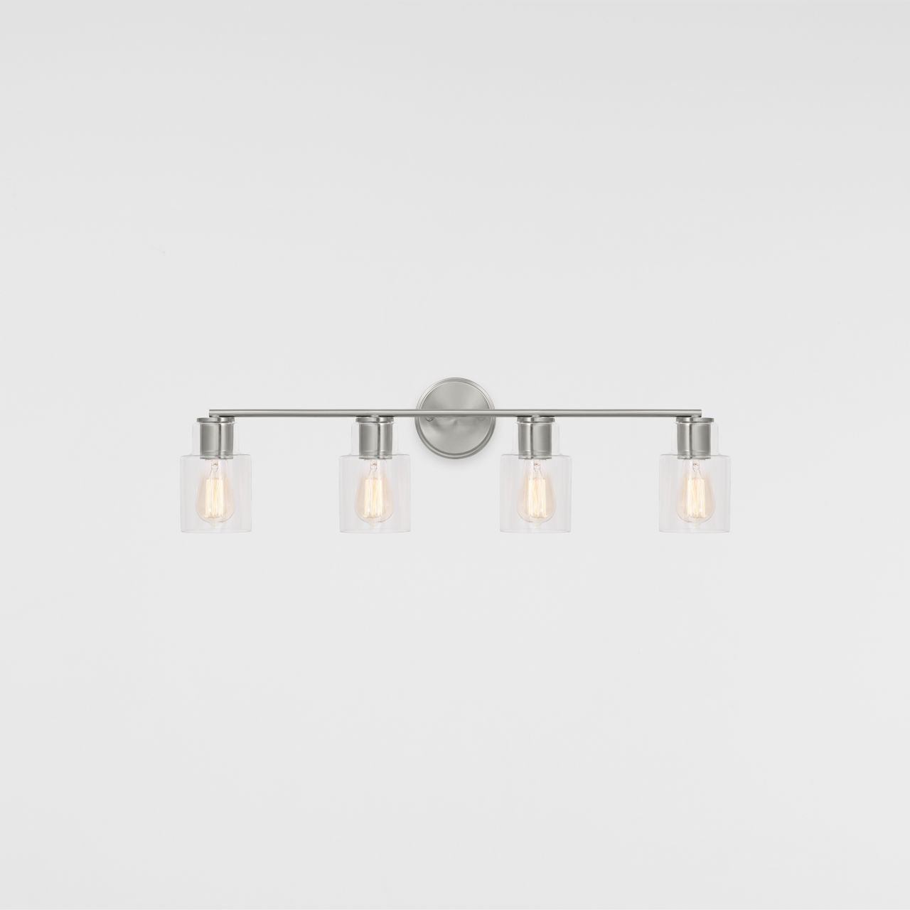 Sayward 4-Light Bath Sconce | Brushed Steel Bulb(s) Not Included