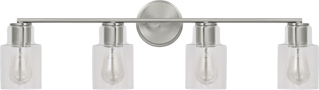 Sayward 4-Light Bath Sconce | Brushed Steel Bulb(s) Not Included