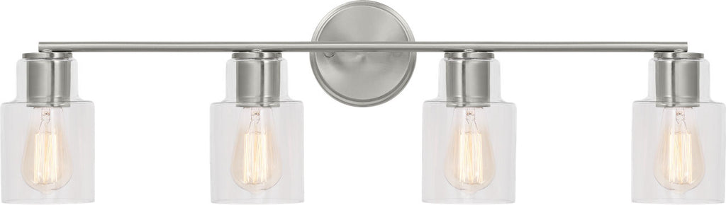 Sayward 4-Light Bath Sconce | Brushed Steel Bulb(s) Not Included