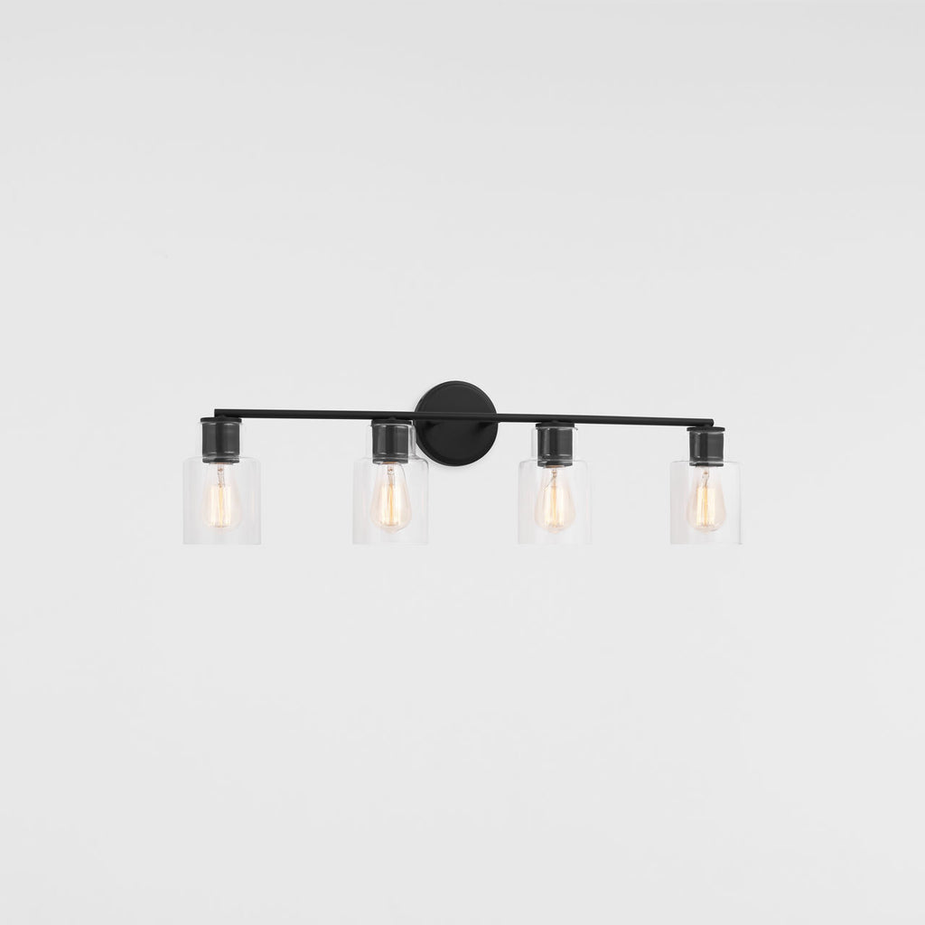 Sayward 4-Light Bath Sconce | Midnight Black Bulb(s) Included