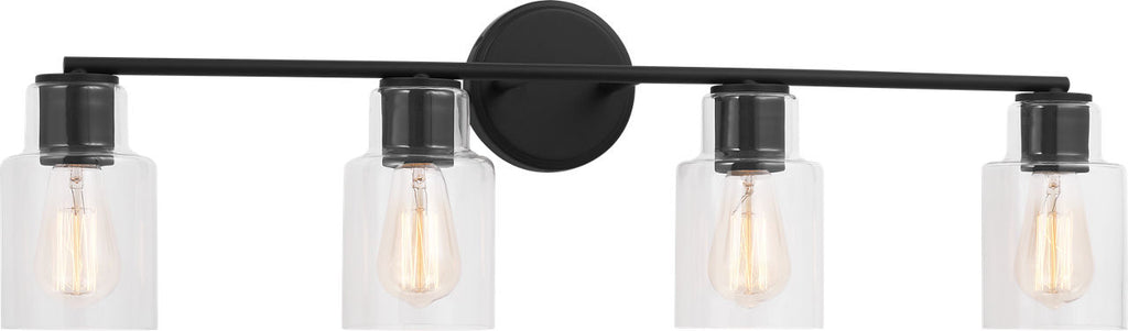 Sayward 4-Light Bath Sconce | Midnight Black Bulb(s) Not Included