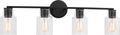 Sayward 4-Light Bath Sconce | Midnight Black Bulb(s) Included