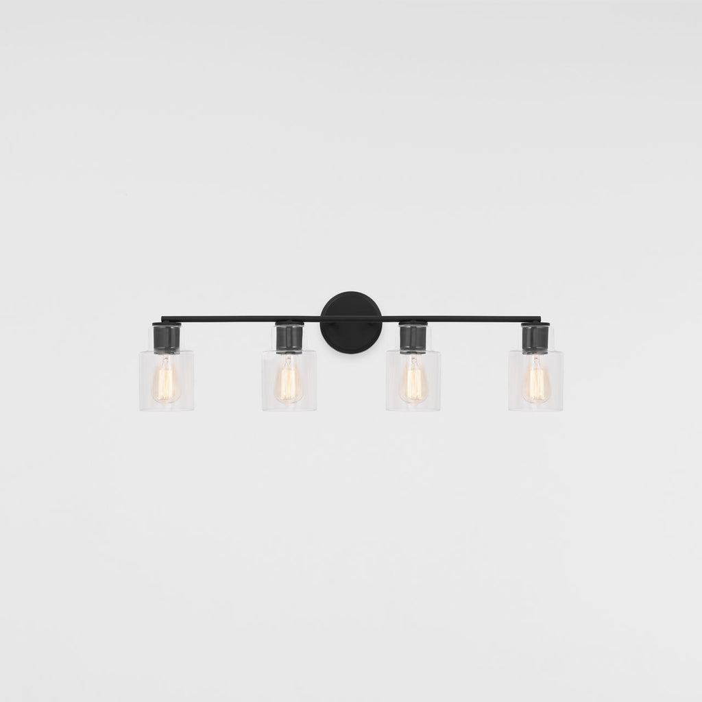 Sayward 4-Light Bath Sconce | Midnight Black Bulb(s) Included