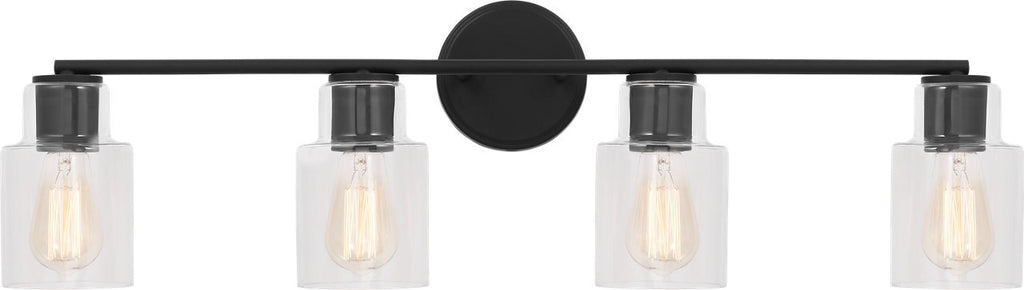 Sayward 4-Light Bath Sconce | Midnight Black Bulb(s) Included