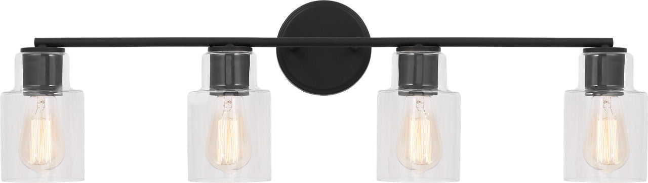 Sayward 4-Light Bath Sconce | Midnight Black Bulb(s) Included