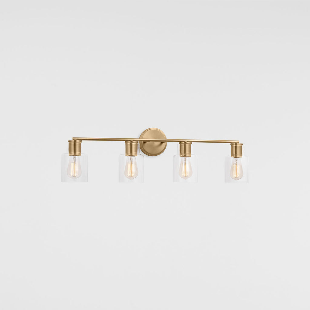Sayward 4-Light Bath Sconce | Satin Brass Bulb(s) Not Included