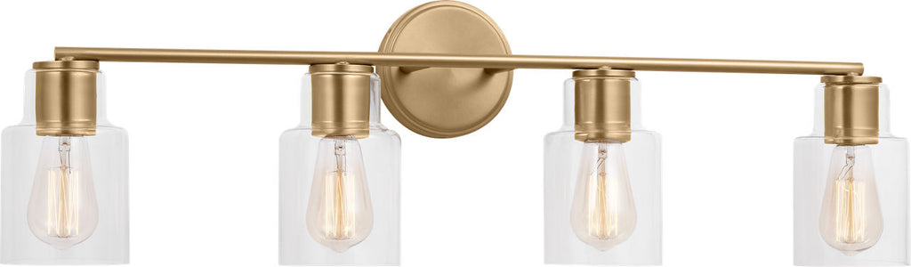 Sayward 4-Light Bath Sconce | Satin Brass Bulb(s) Not Included