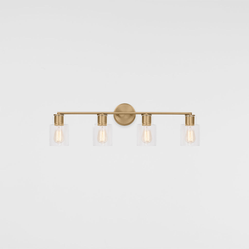 Sayward 4-Light Bath Sconce | Satin Brass Bulb(s) Not Included