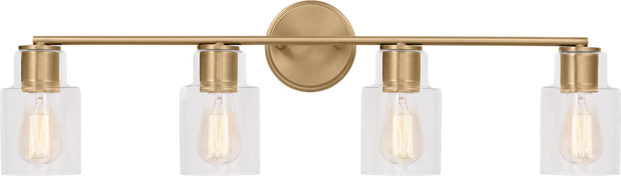 Sayward 4-Light Bath Sconce | Satin Brass Bulb(s) Not Included