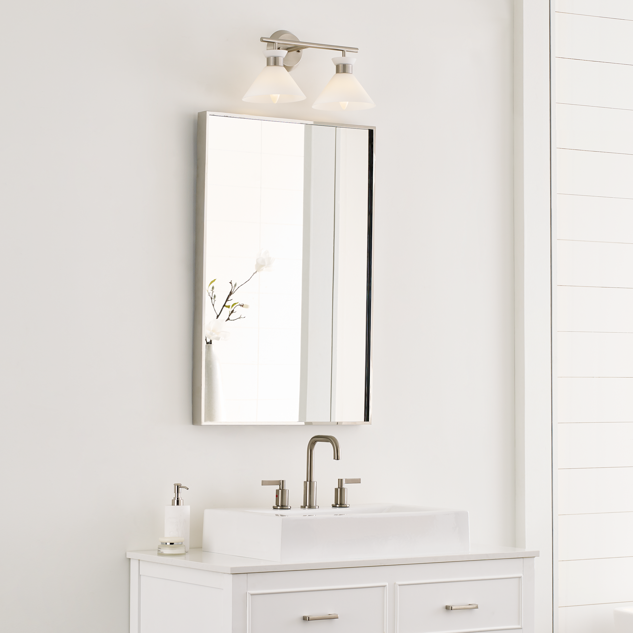 Belcarra 2 - Light Vanity Brushed Steel