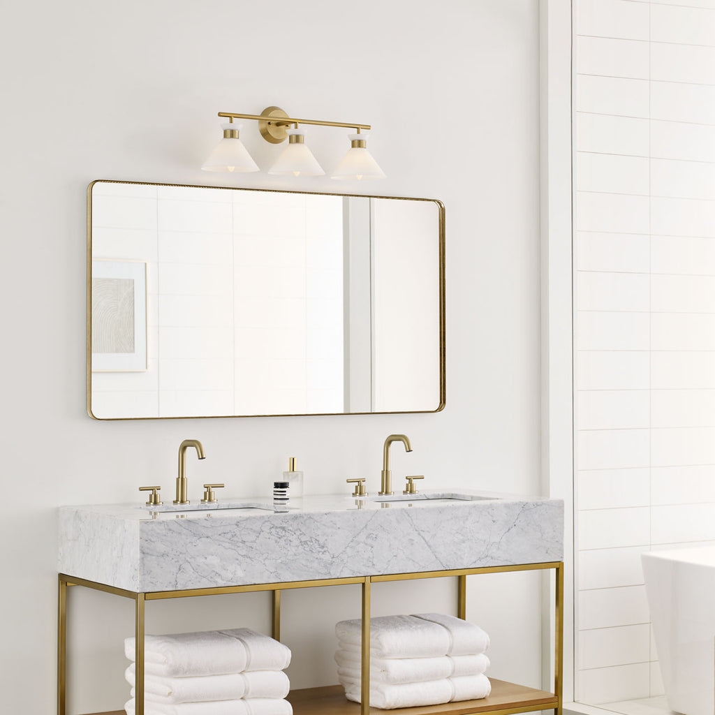 Belcarra 3 - Light Vanity Satin Brass