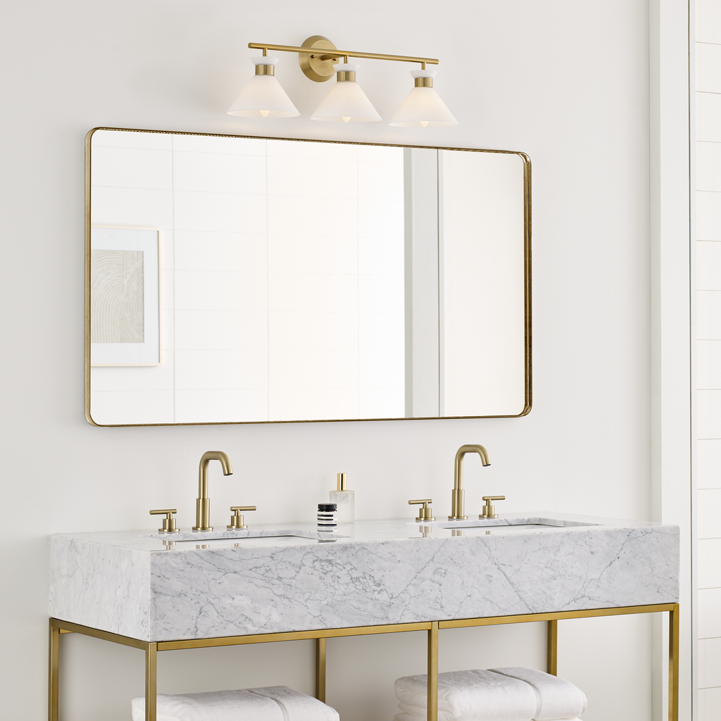 Belcarra 3 - Light Vanity Satin Brass