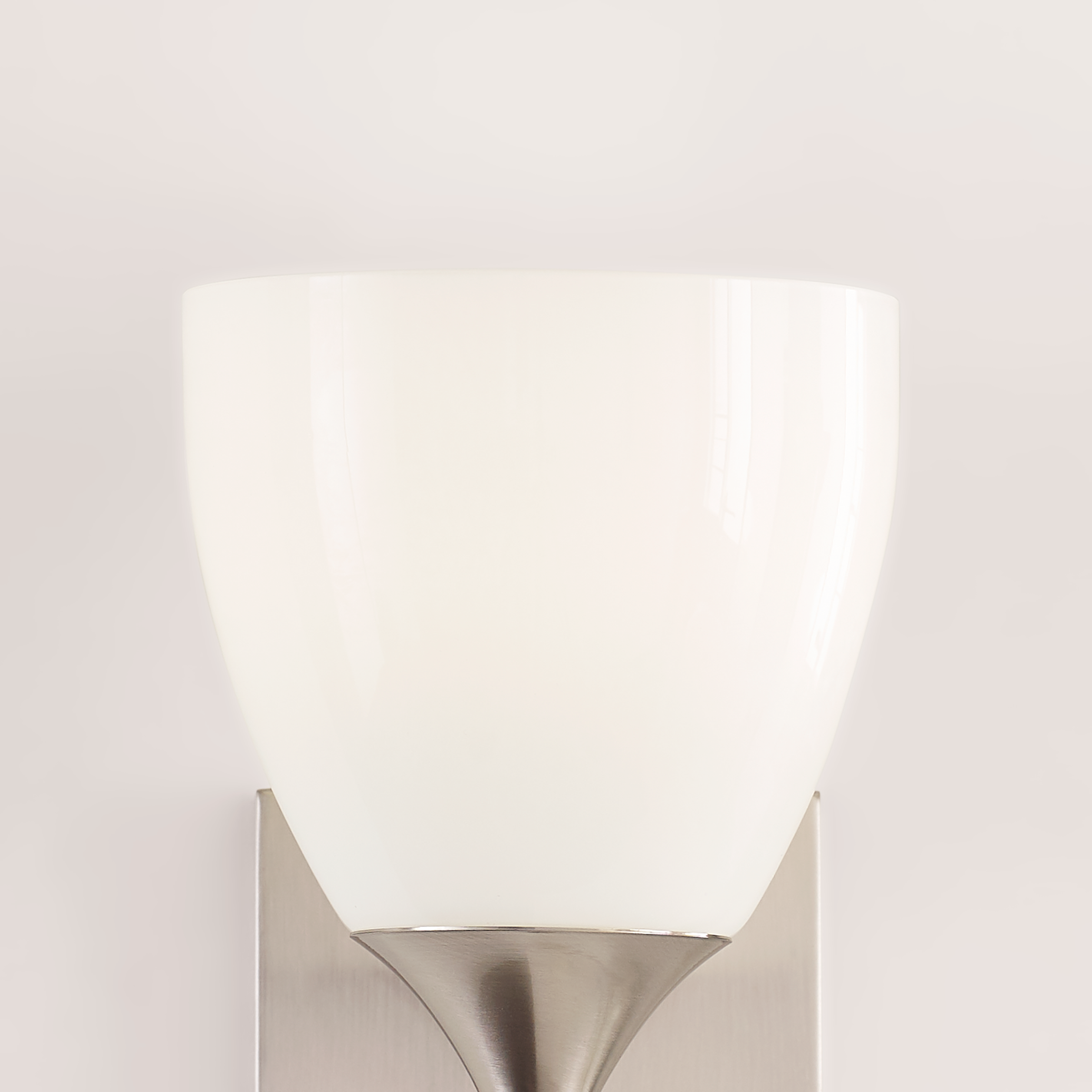 Toffino 1-Light Bath Sconce | Brushed Steel | Milk Glass